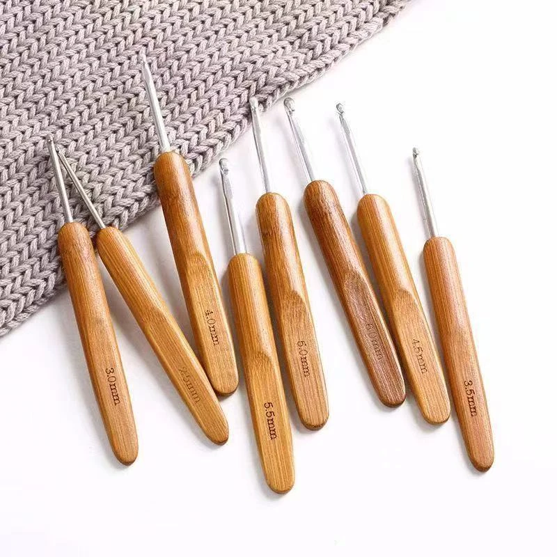 软柄勾针钩针工具套装手工diy编织包包毛衣针毛线防滑钩针