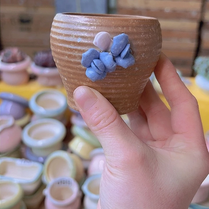 红陶陶瓷花盆当场满12包邮