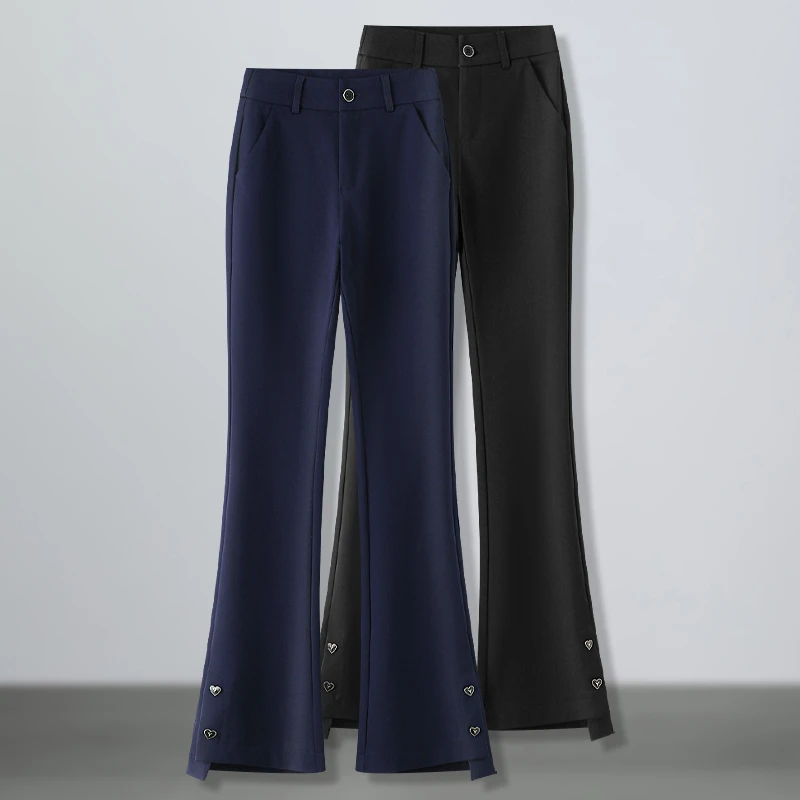 春夏秋季黑色直筒西装裤女士高腰显瘦薄款垂感休闲女裤子8332