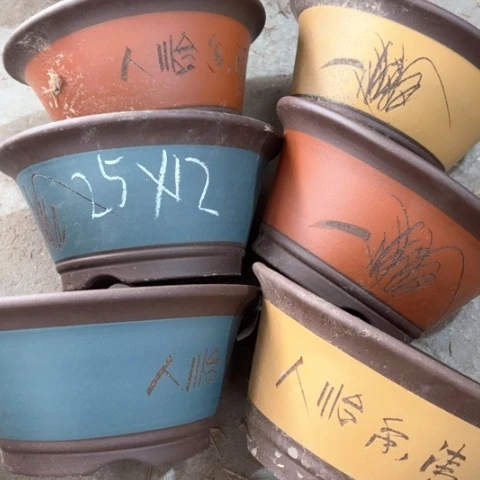 紫砂花盆100-6。      25-12