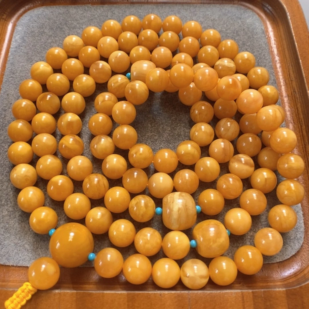 未镶嵌项链蜜蜡108