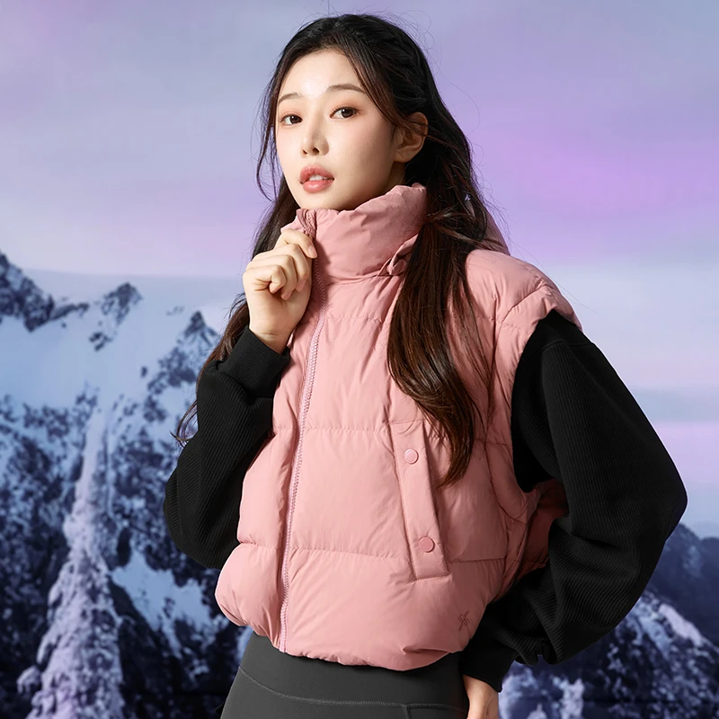 XEXYMIX女落肩连帽鹅绒秋冬保暖时尚韩版马甲羽绒XTFDV01J433