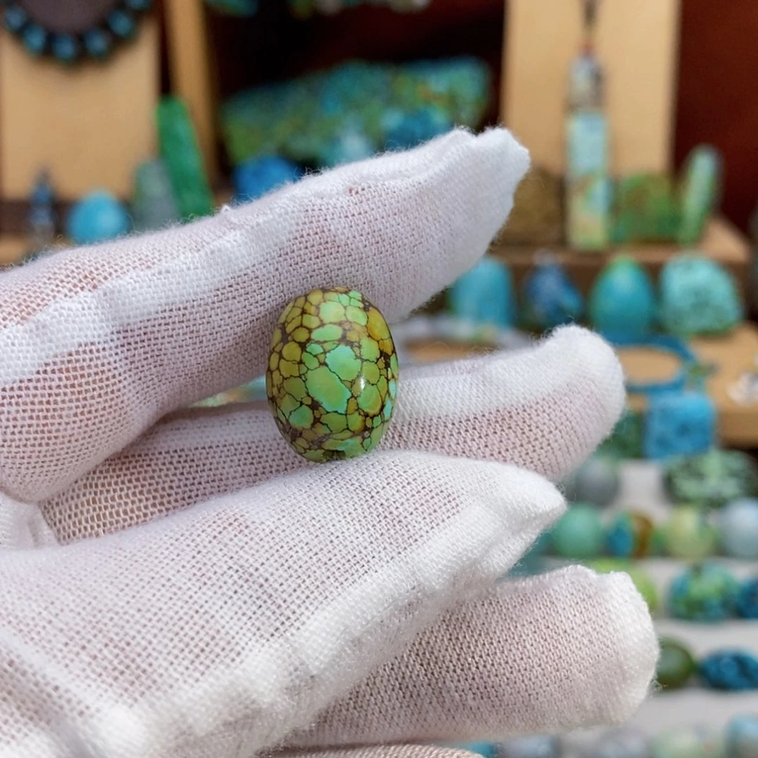 往***事定制绿松石炫彩枣珠