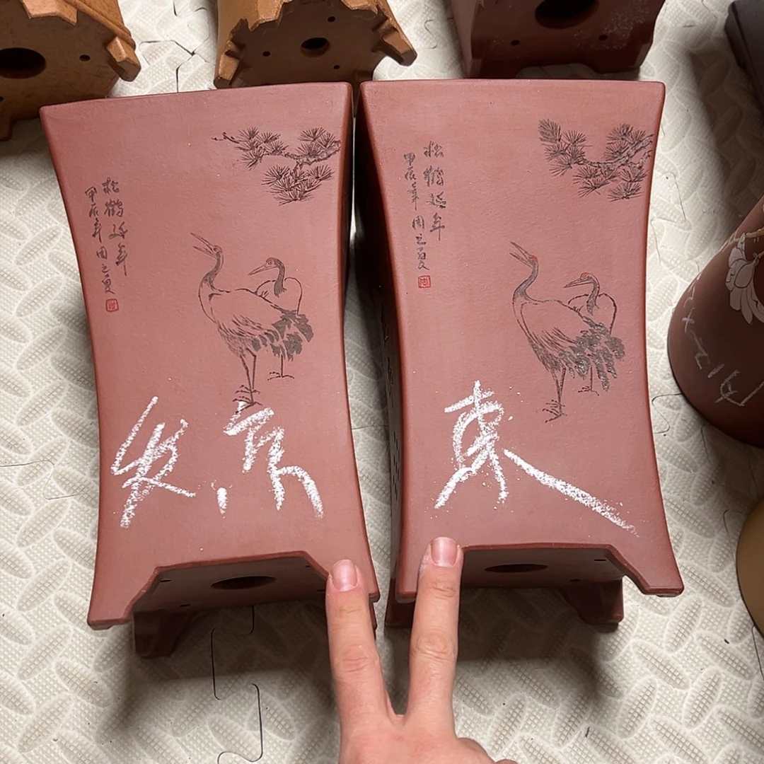【闪购商品】紫砂花盆用****0周之夏精品紫砂花盆