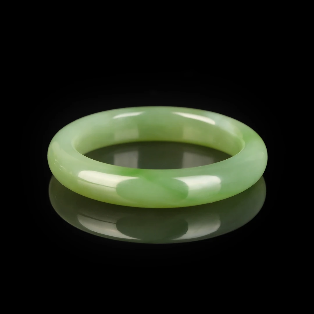 传世级 和田玉碧玉伊尔库茨克冰翠高冰手镯 58mm± H91221