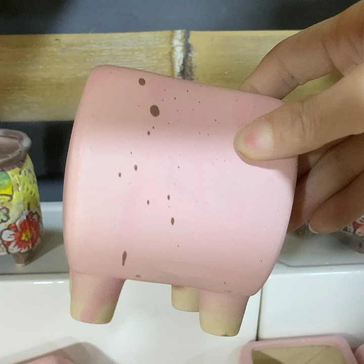 摆件陶盆有孔 瑕疵介意勿拍