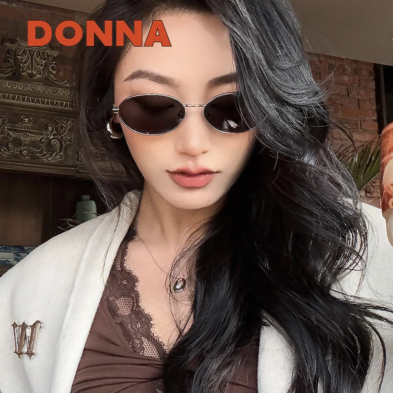 【粉丝专属福利】DONNA哆哪复古高级老钱风眼镜时尚窄框墨镜DJ003