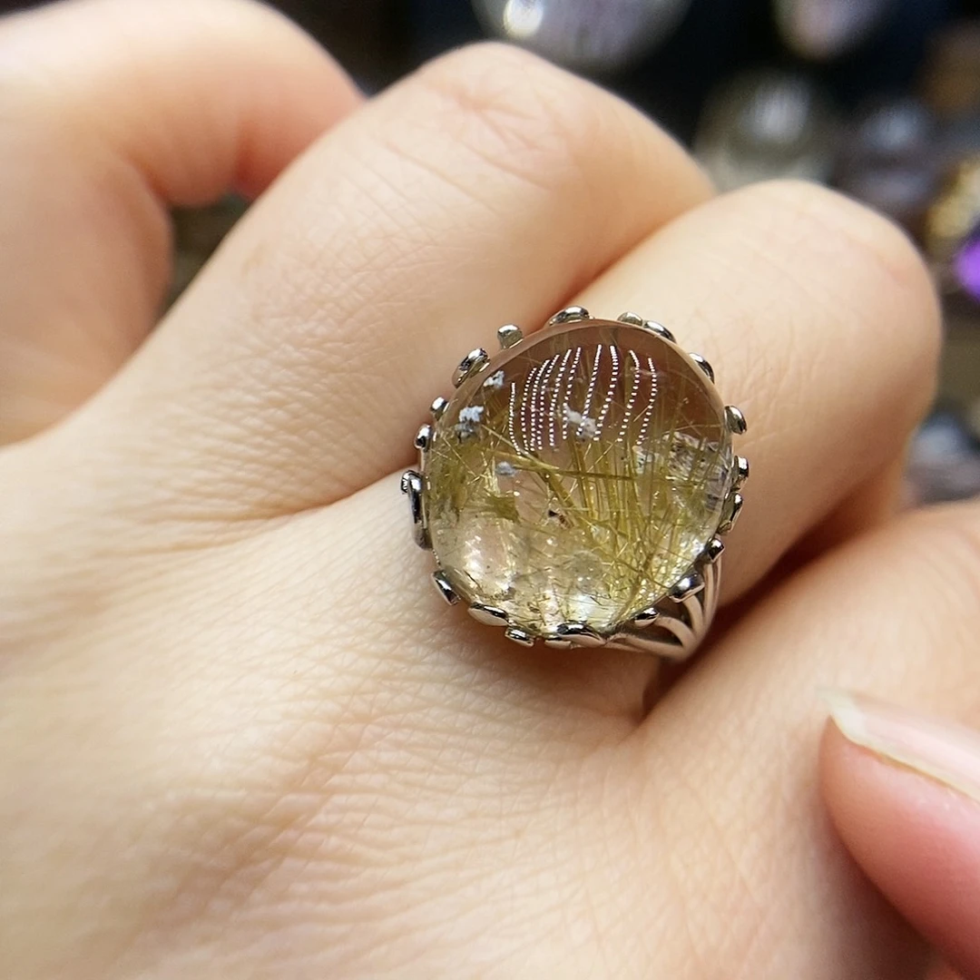 水晶戒指银S925镶嵌凌****