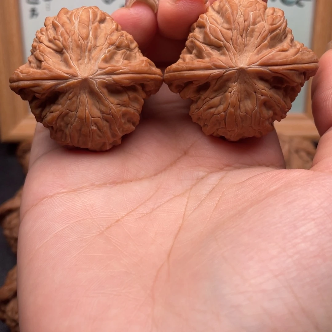 吃***蛋文玩核桃把件42全品蝴蝶磨