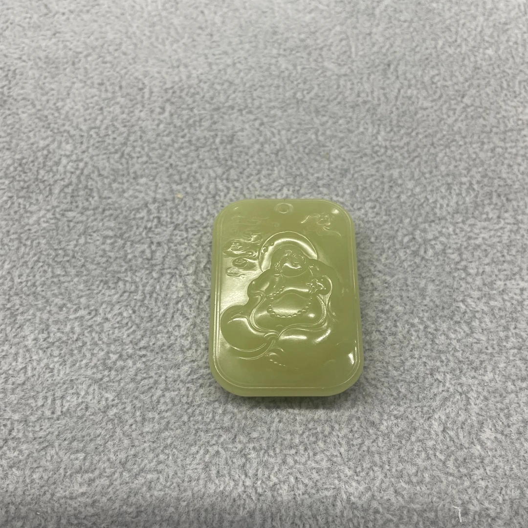 【香掌柜】和田玉黄口佛公吊坠（发一件）