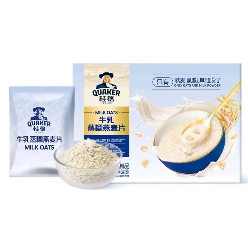 【会员商店】桂格牛乳燕麦片1.2KG 30包【顺丰】