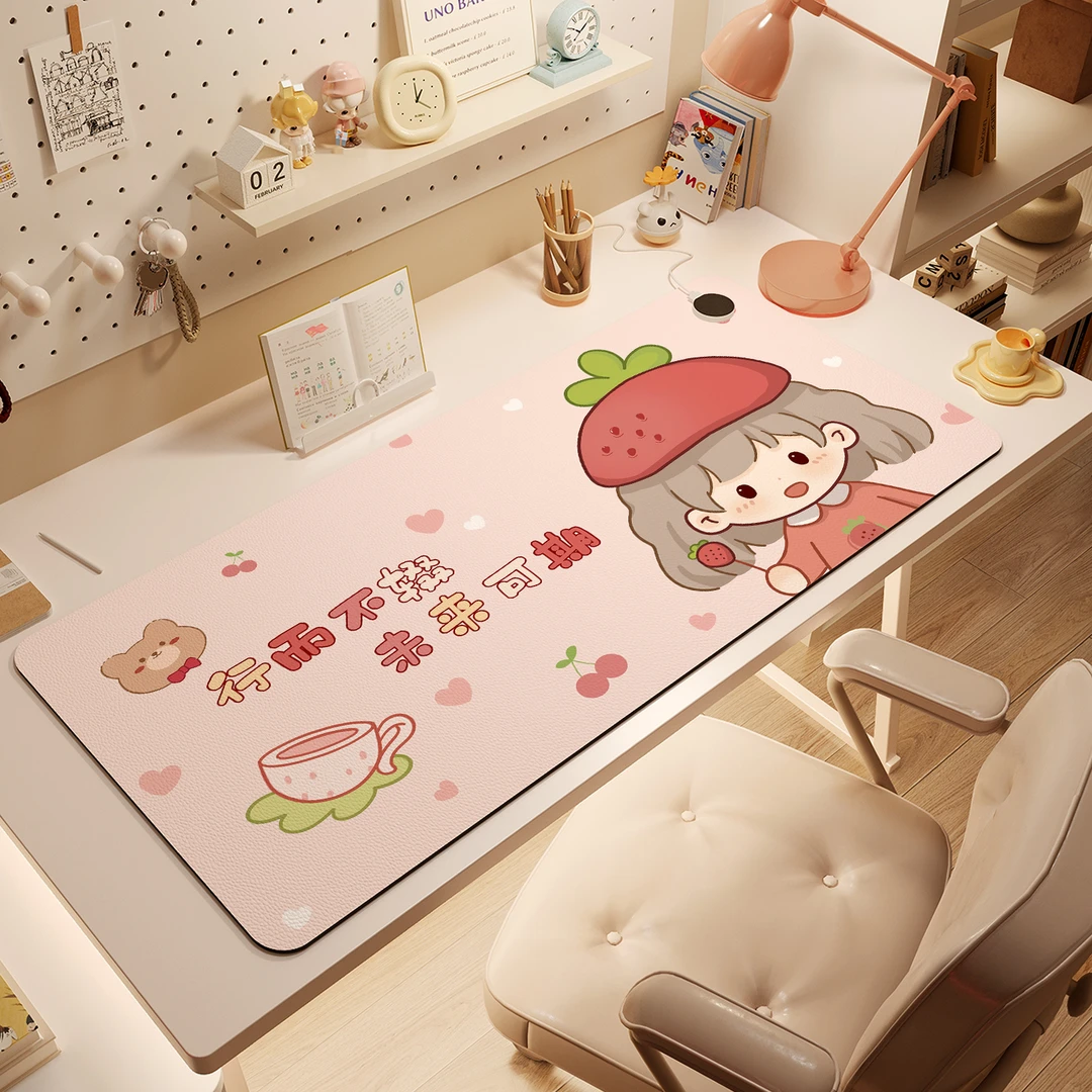 卡通冬季加热鼠标垫小女孩学习暖桌垫办公桌面暖手垫工位取暖神器