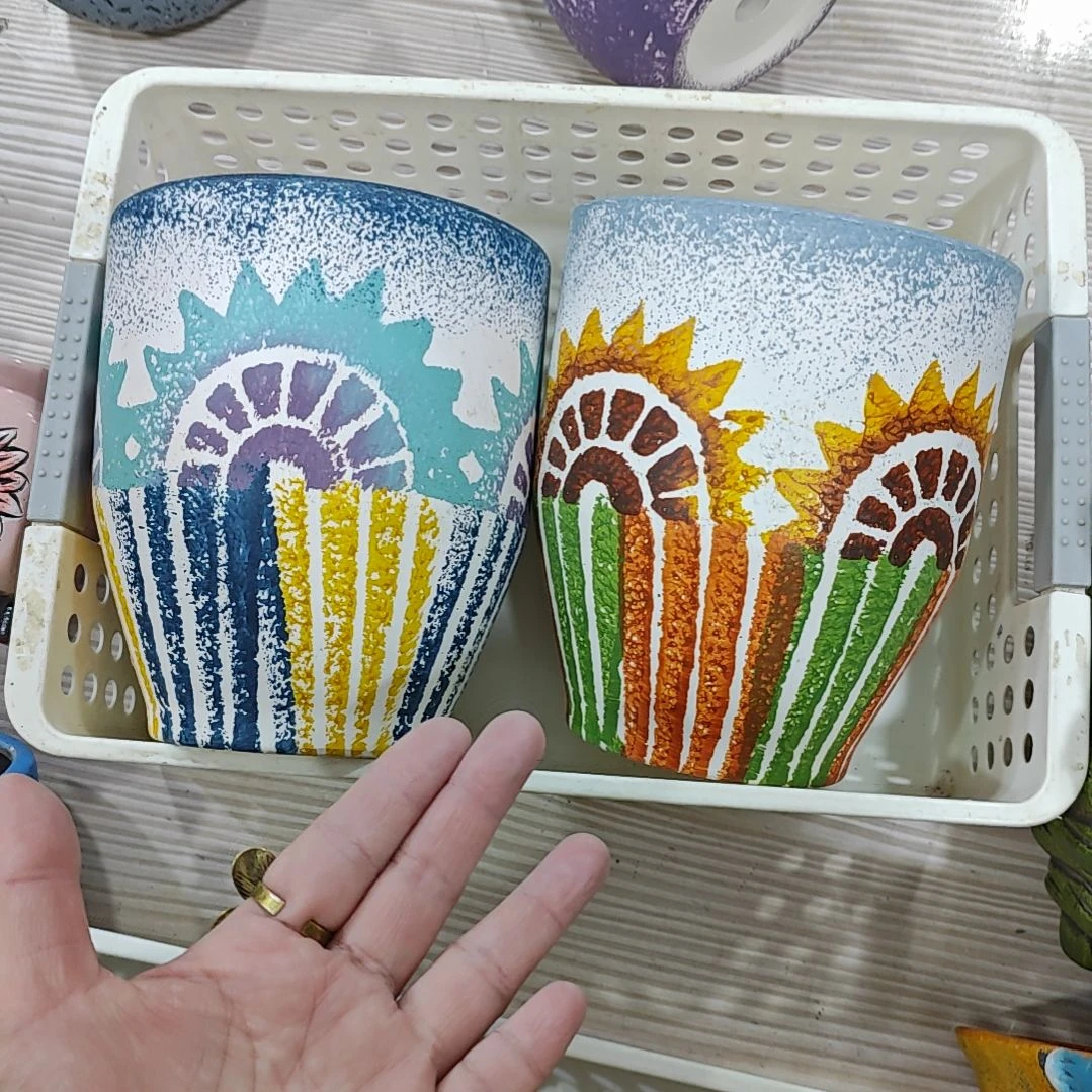 红陶吸水透气的白陶花盆凑满12发货