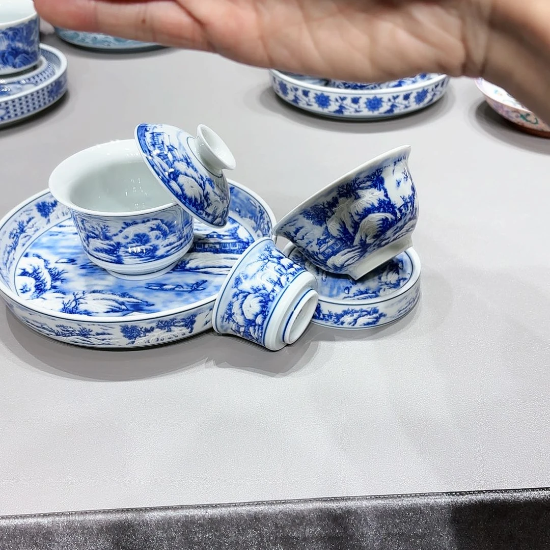 盖碗景德镇高温茶具