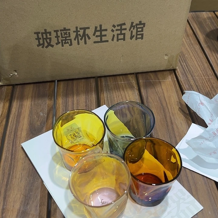 熏银小茶杯4只装玉见