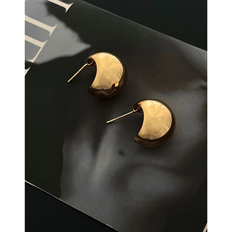 非金属珐琅耳饰  LL MOD GD 时尚经典百搭中古素款耳环HLL-240567