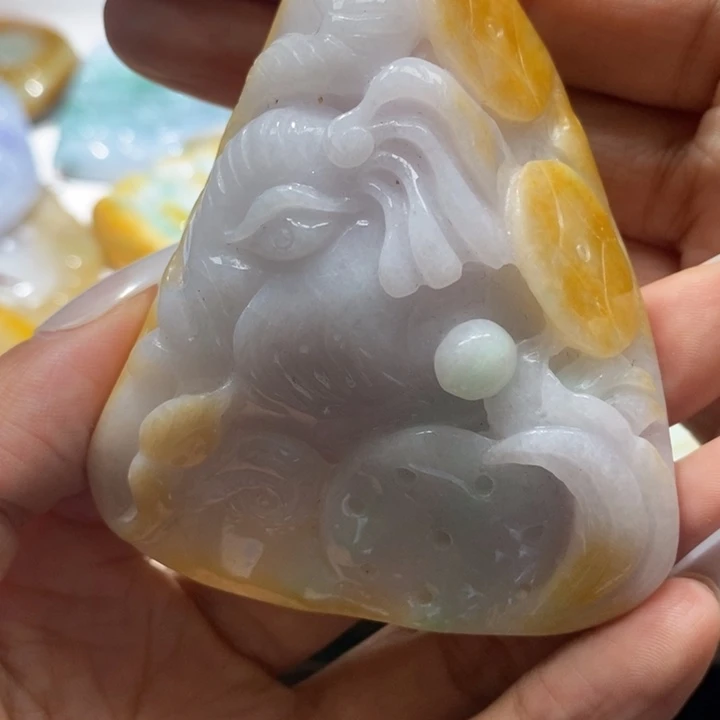 翡翠未镶嵌吊坠(不含链)小*福A181