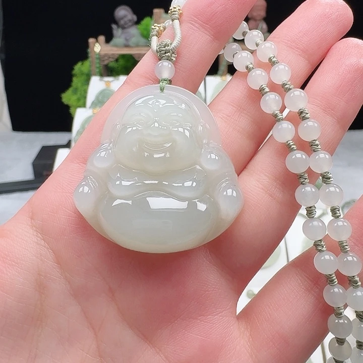 花***子和田玉未镶嵌颈饰