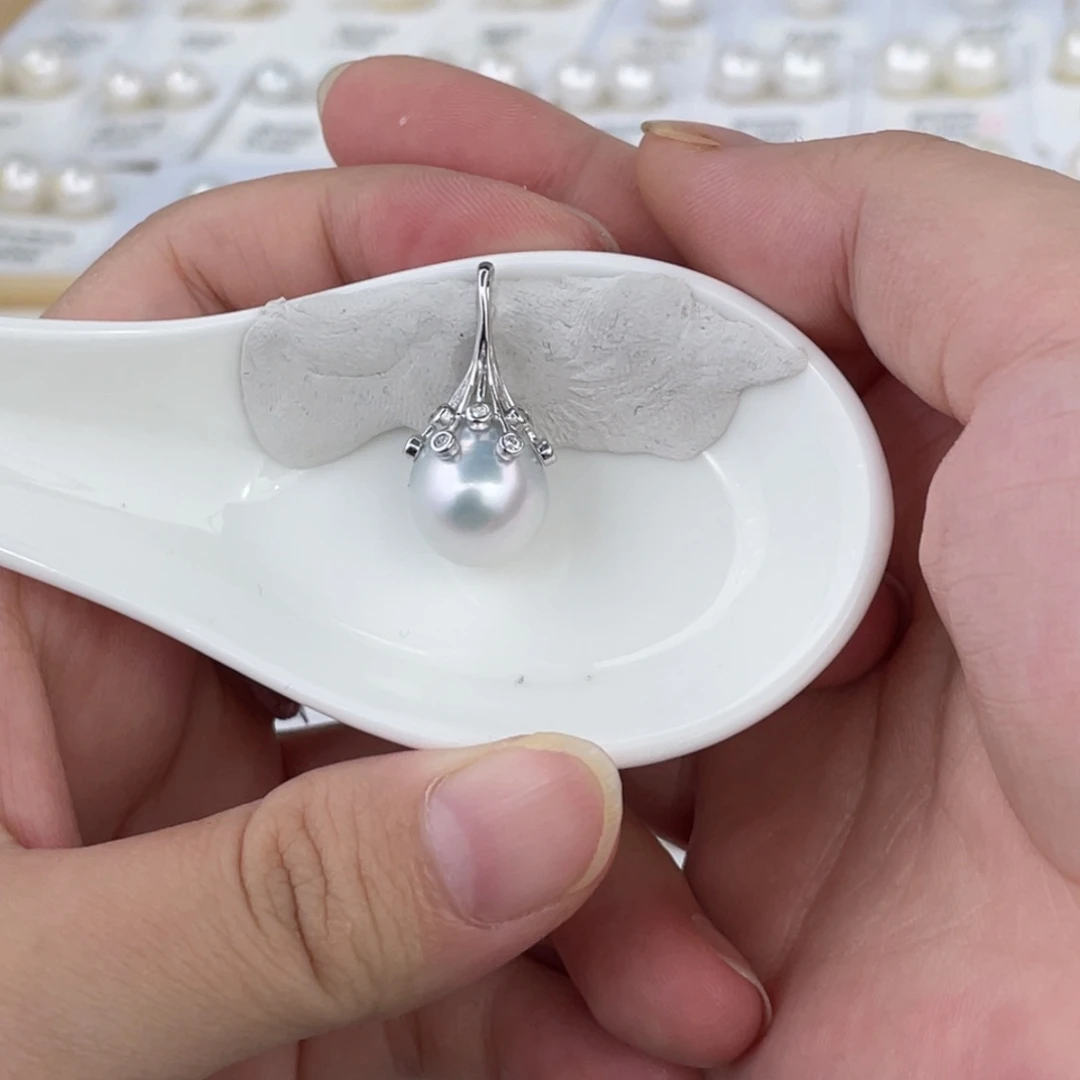 未镶嵌海水珍珠澳白吊坠12m m