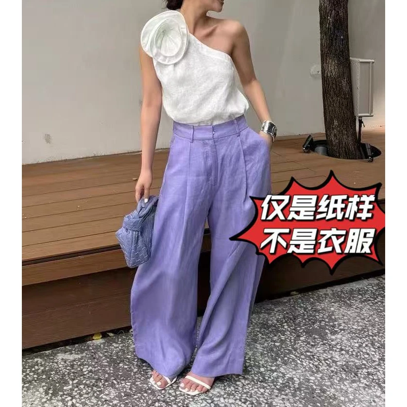 【休闲西裤纸样】1124阔腿裤休闲裤 定制产品不支持退换