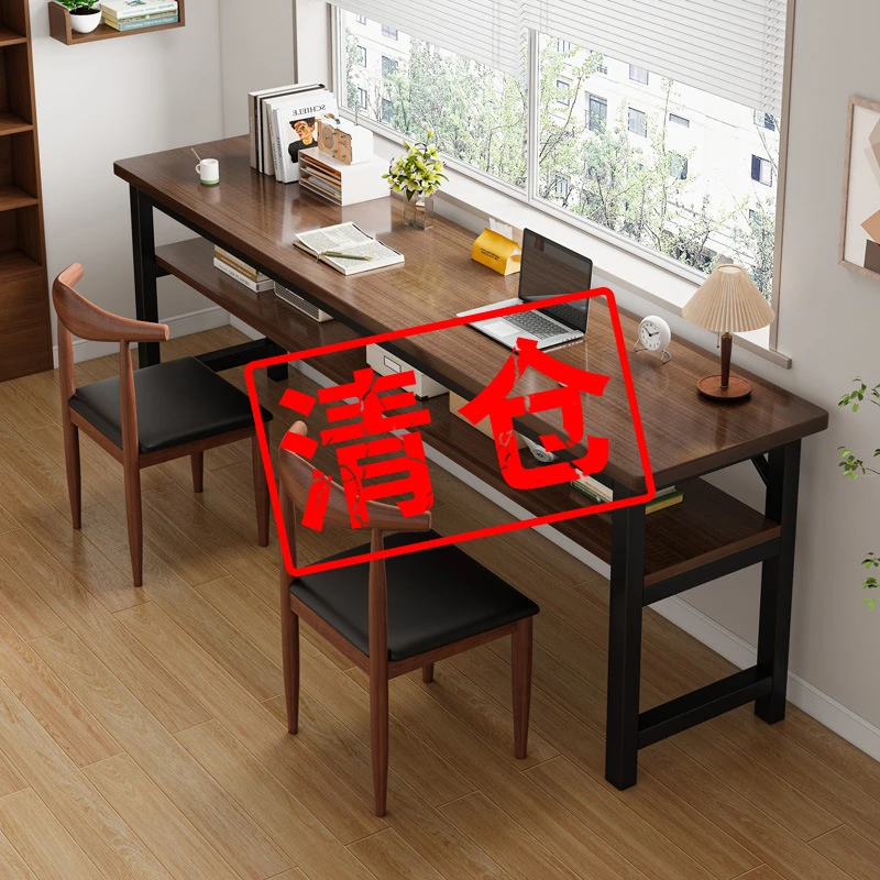 书桌家用女生卧室长条桌简易屋靠墙长桌子工作台学生窄电脑桌