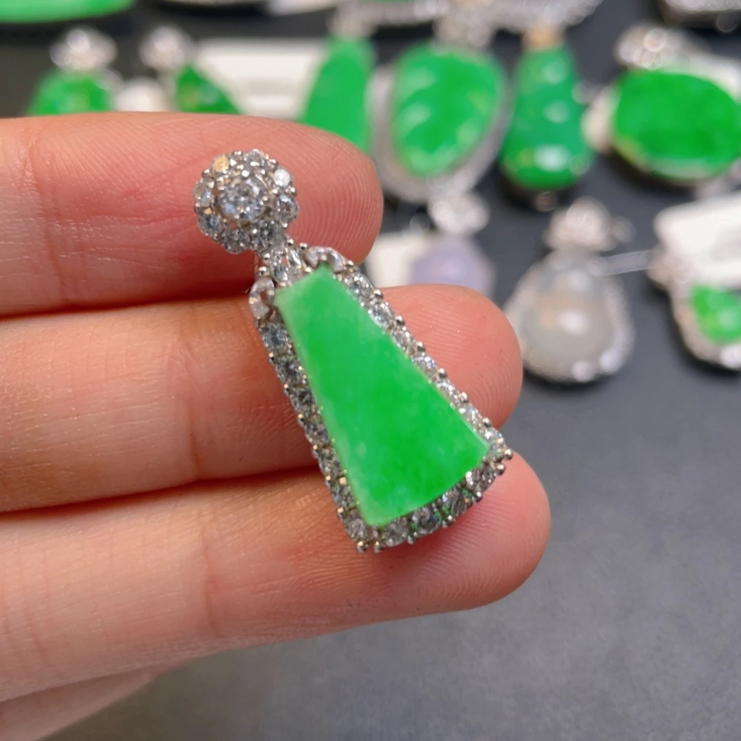 翡翠银S925镶嵌颈饰