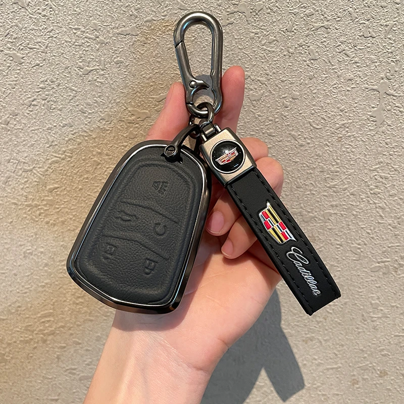 适用凯迪拉克钥匙套CT5 XT5 XT4 XT6 CT6 XTS ATS-L高级感壳扣包
