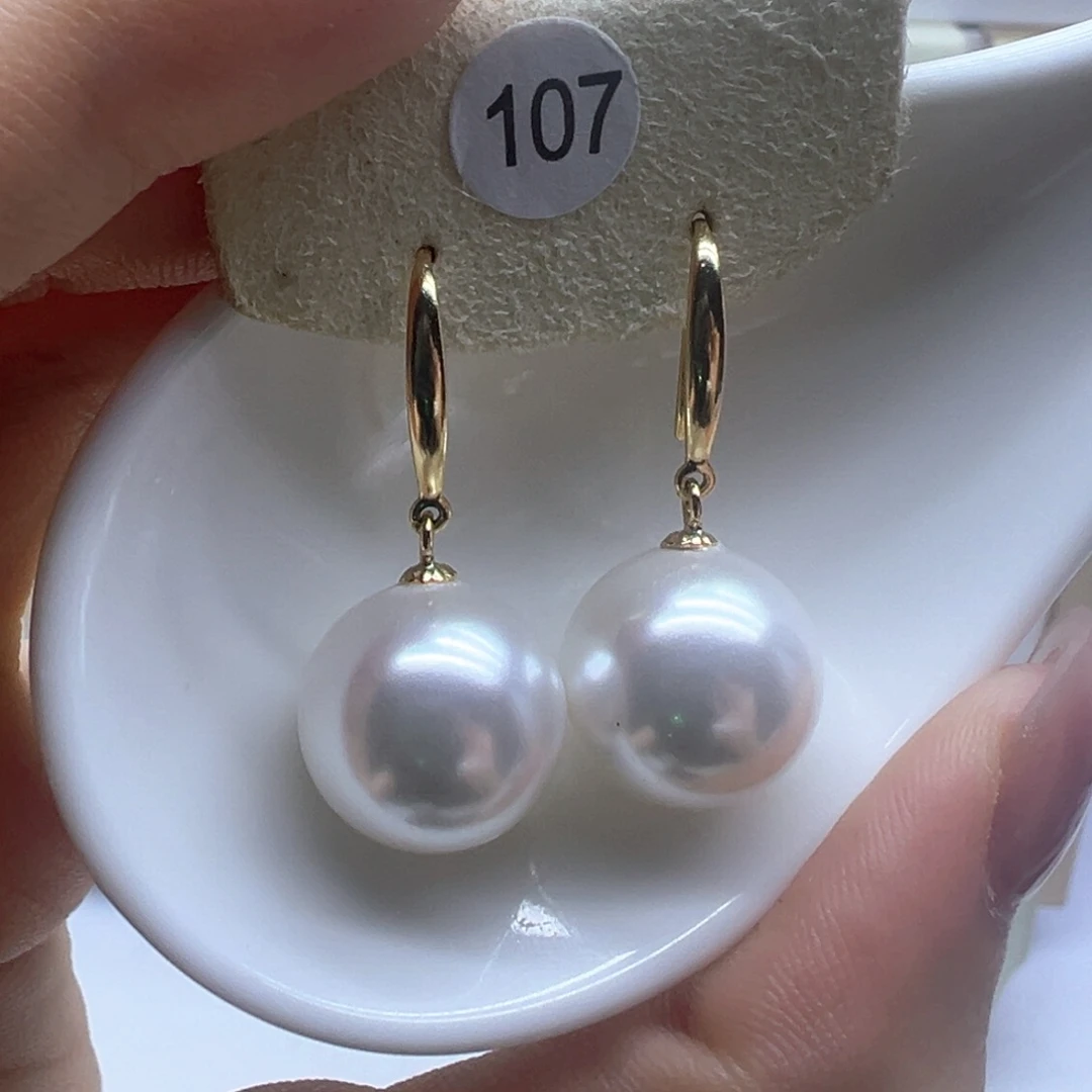 银S925镶嵌淡水珍珠耳饰