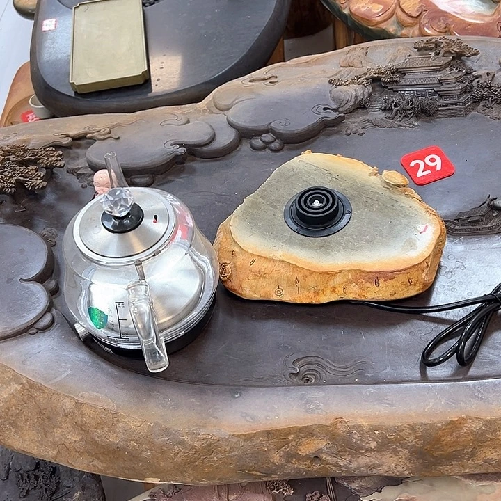 端砚石底座自动上水烧水