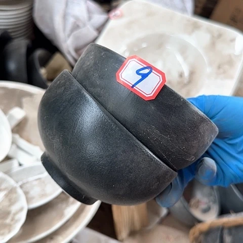 瓷片国营厂库存微瑕11.5厘米9