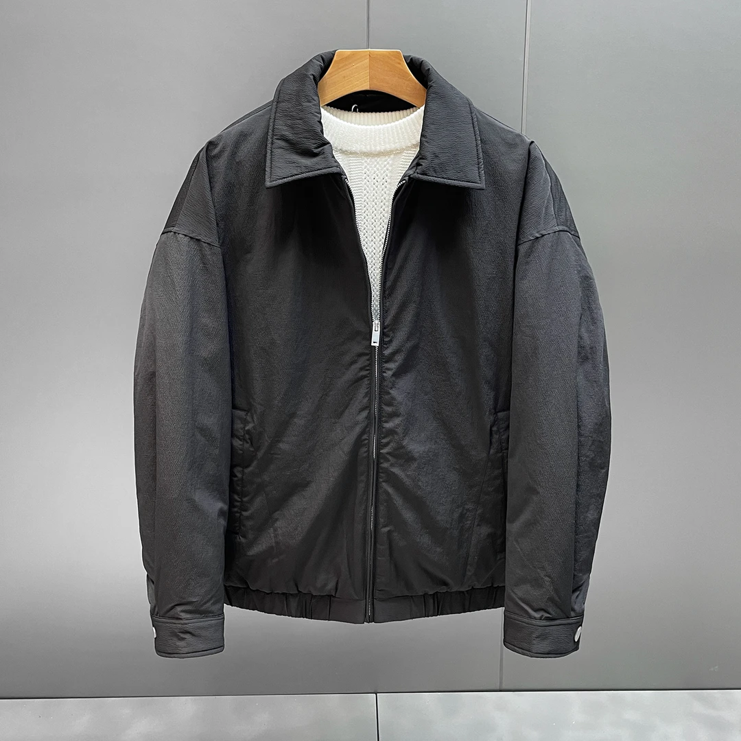 冬季轻薄羽绒服秋冬时尚老钱风休闲保暖翻领百搭90白鸭绒男士外套