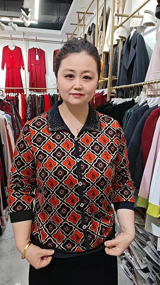 【爆米花】中老年衬衫妈妈装休闲时尚小衫