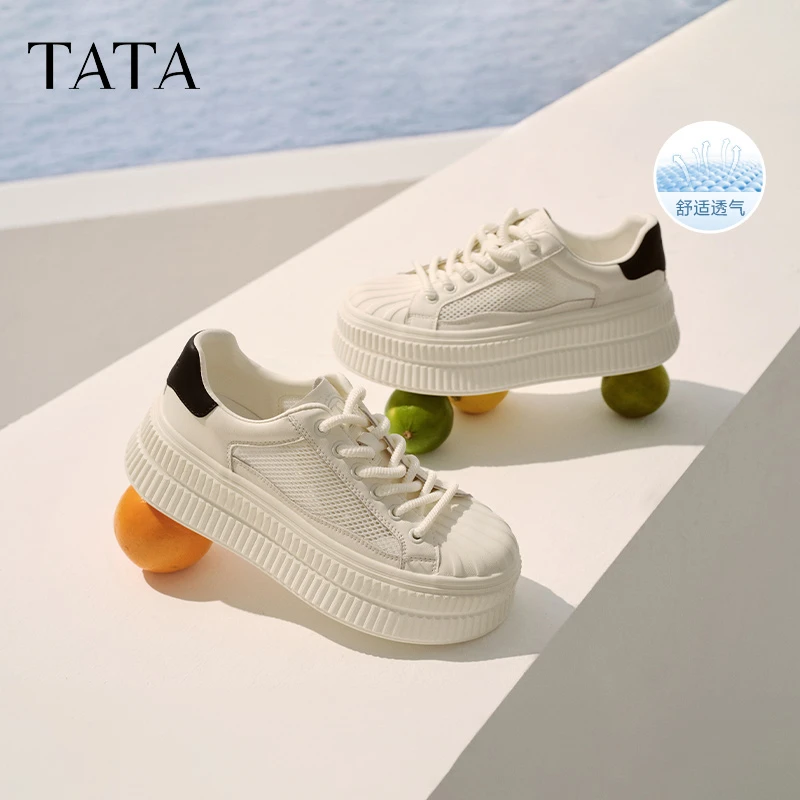 TATA他她2025夏新款商场同款运动时尚休闲板鞋百搭小白鞋GNG02BM5