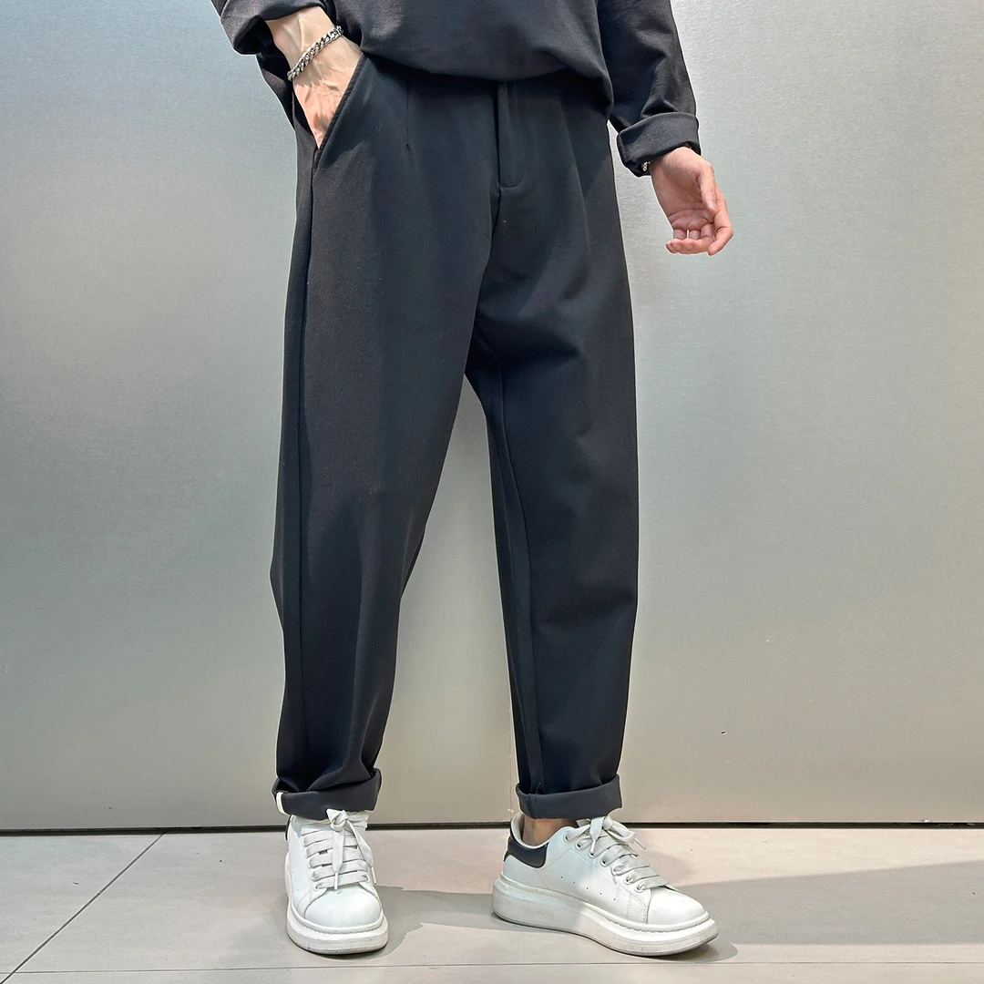 【早秋上新】2025秋季新款莱赛尔直筒小西裤男微锥休闲裤轻熟上班