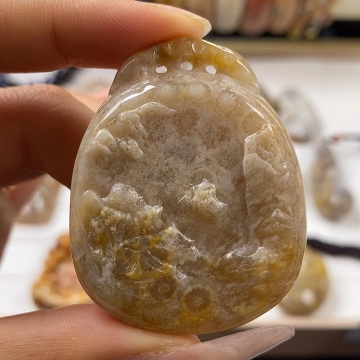 硅化玉吊坠(不含链)未镶嵌76号链接