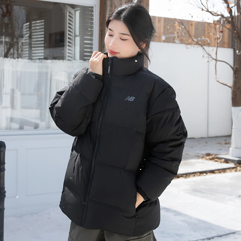 New Balance NB男女羽绒服正品25秋冬保暖防风夹克外套AMJ44302BK