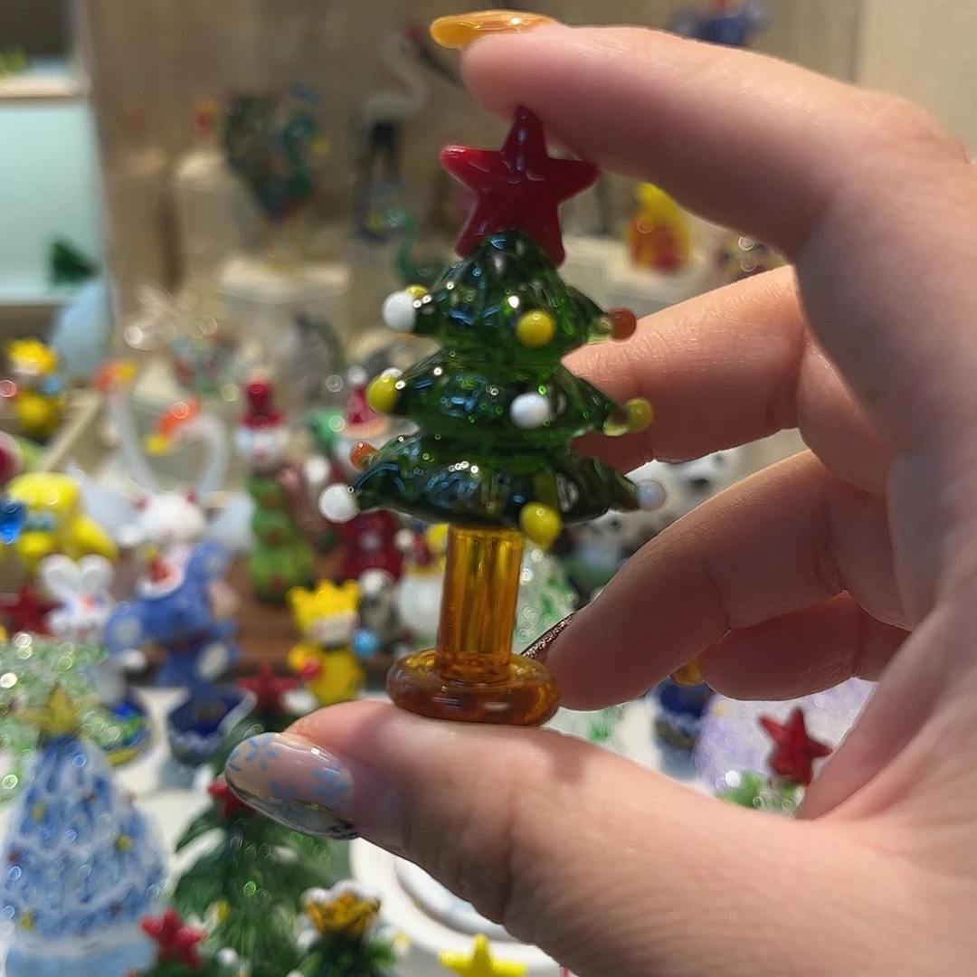 琉璃手工艺品实心圣诞树