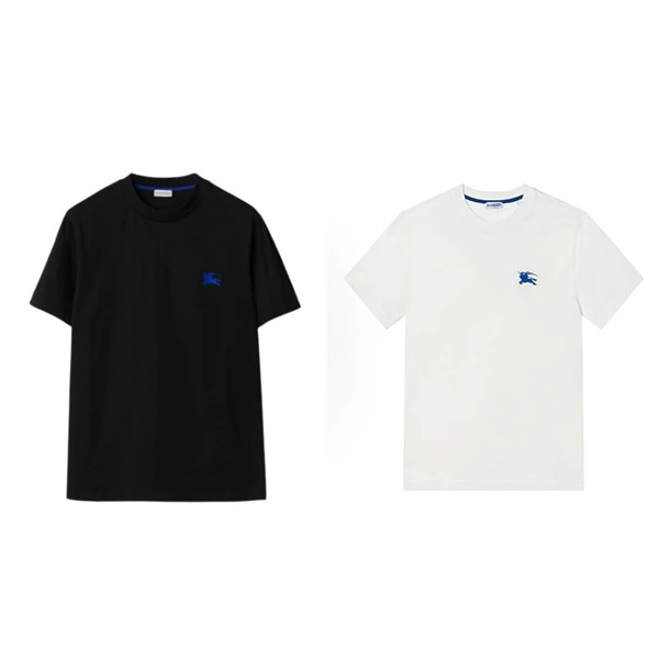 Burberry博柏利 马术印花纯色圆领修身短袖T恤