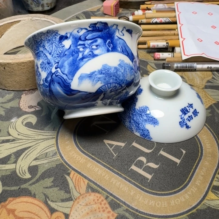 小雨山堂青花瓷杯