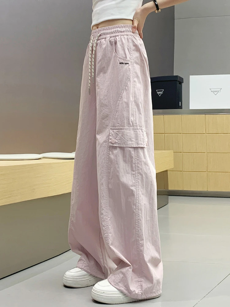 英国MK&DK女大童裤子夏季工装薄新款青少年休闲速干防蚊长裤冰丝