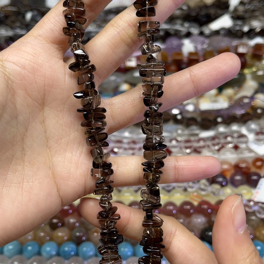 玛瑙/玉髓散珠天然茶晶卡10到12长条38厘米