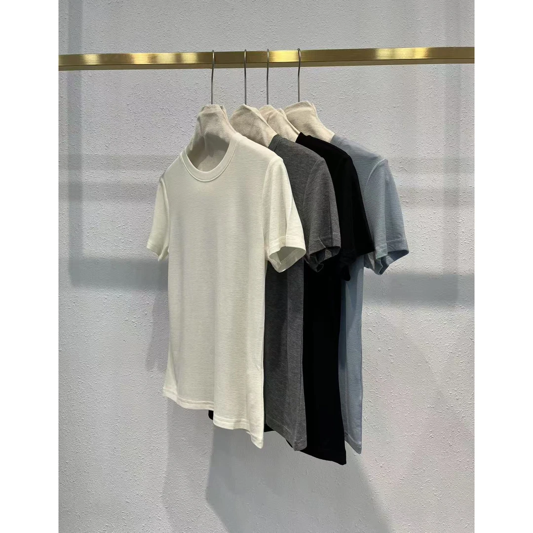 天丝羊毛圆领短袖T恤GM36001