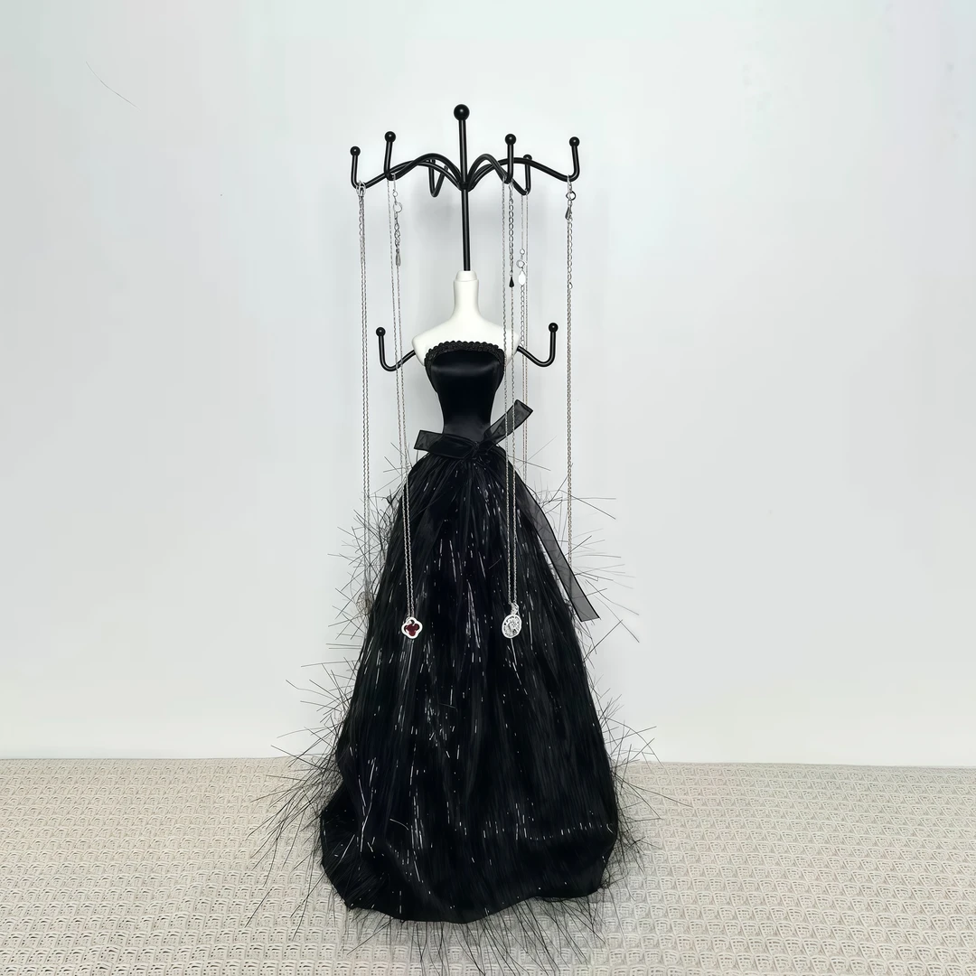 首饰展示架 高档黑色家居橱窗摆件耳环耳钉展示戒指项链首饰架