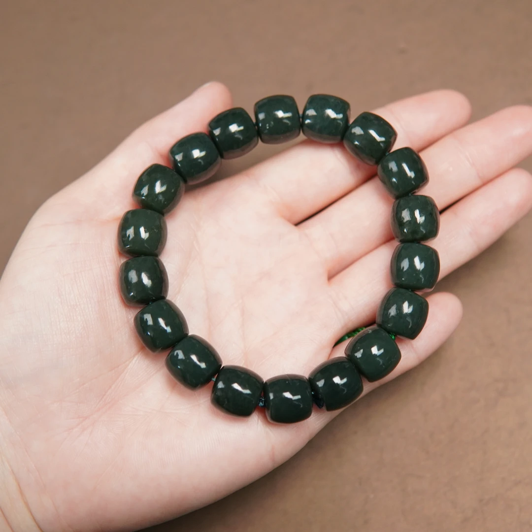 和田玉精品手串卡12直切#57@@SZ12BFL01