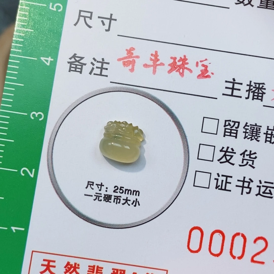 翡翠颈饰未镶嵌钱袋