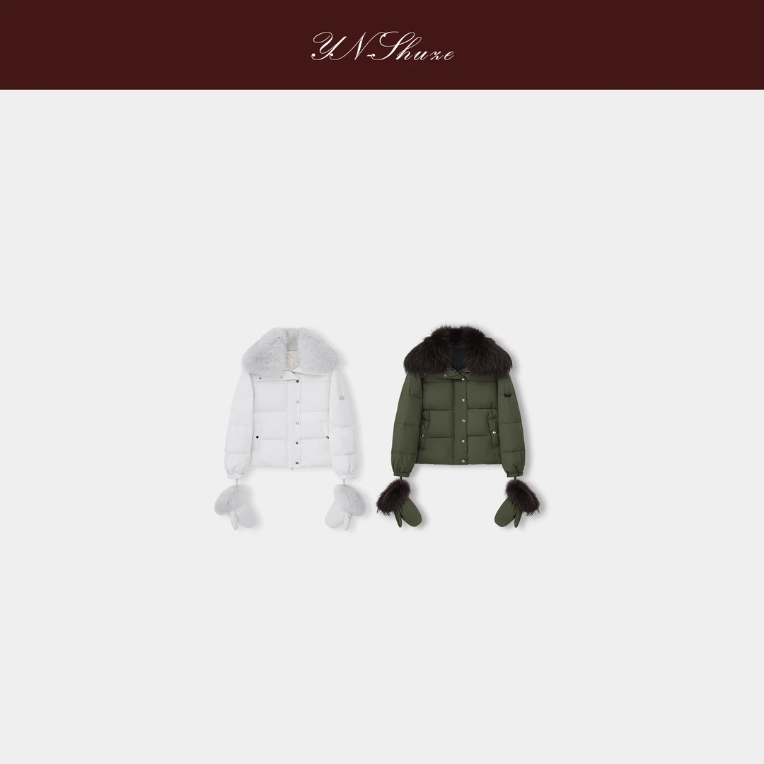 YN-SHUZE设计师冬季外套白鹅绒外套SZ-YNB-24075