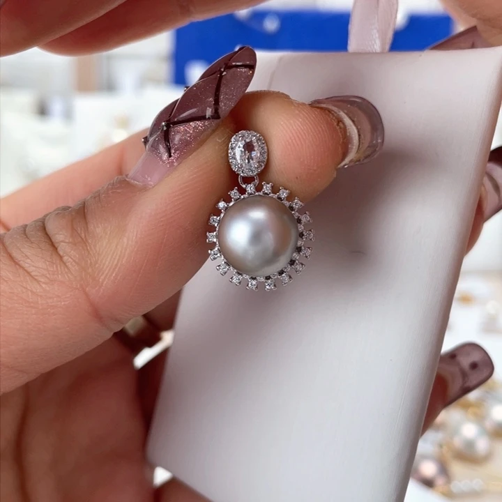 海水珍珠颈饰银S925镶嵌