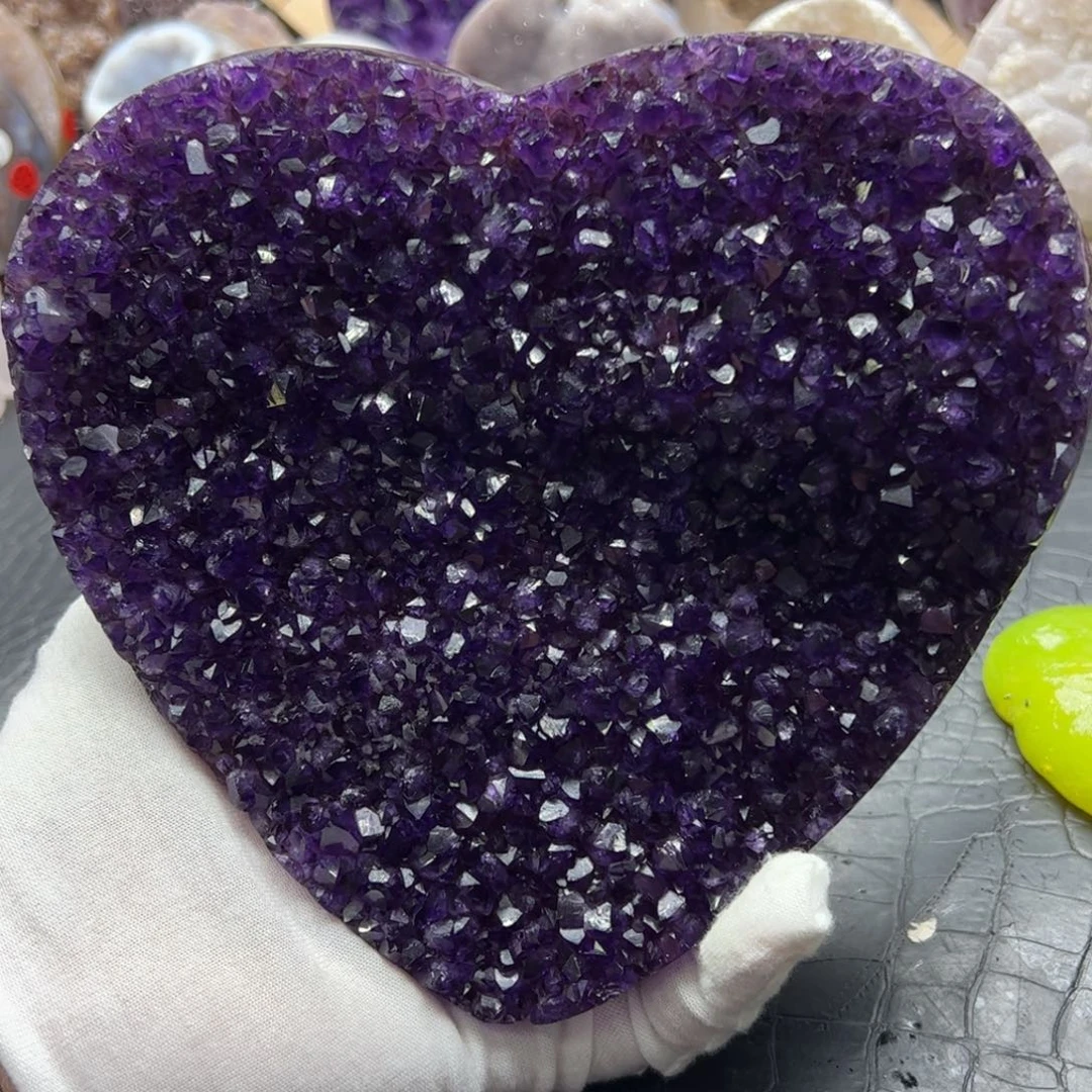 珠宝半成品未镶嵌水晶妖紫大爱心100