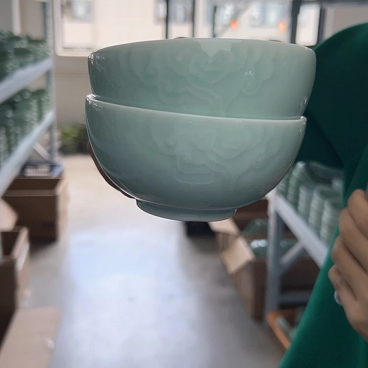 龙泉云间青瓷小米茶器