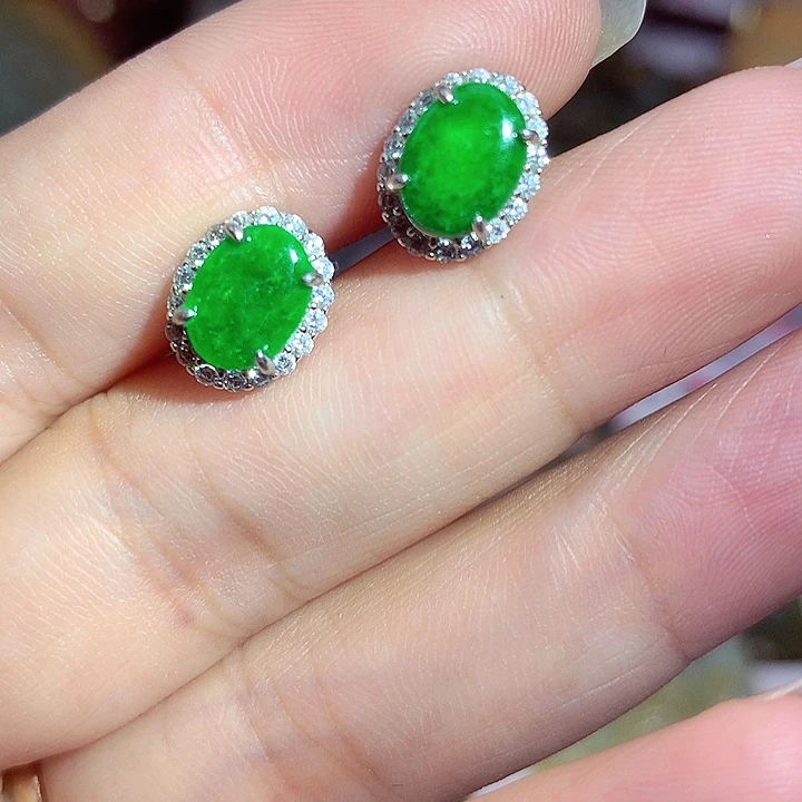 翡翠银S925镶嵌颈饰翡翠